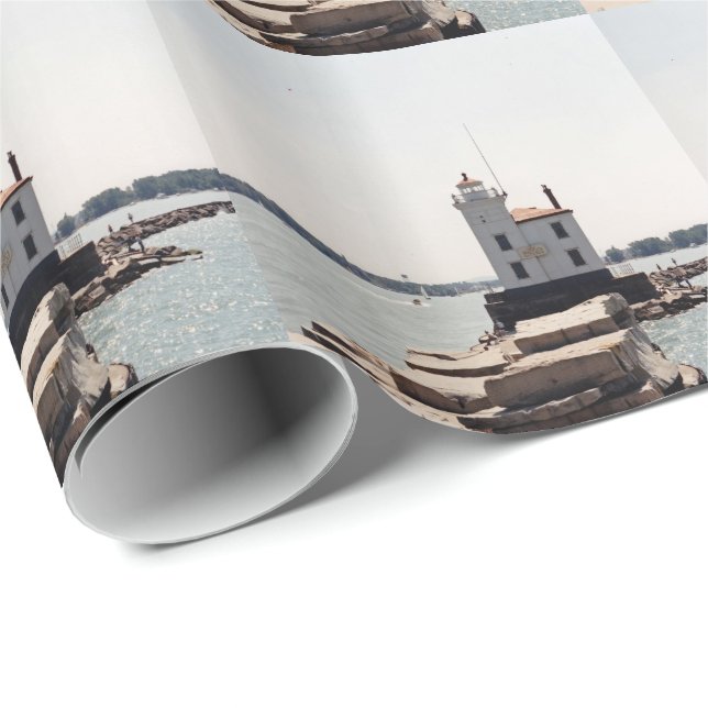 Papel De Presente Farol do Lago Erie (Ponta do rolo)