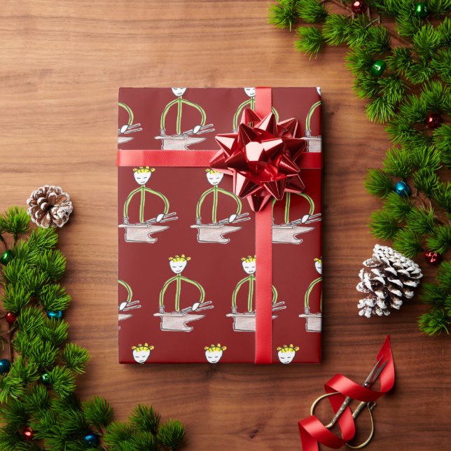 Papel De Presente Farrier Stickman (Presente de Natal)