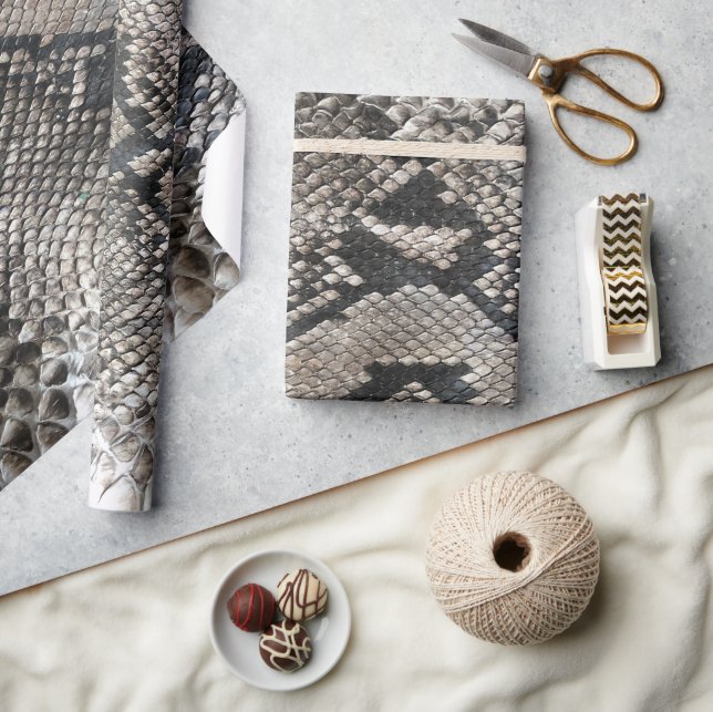 Papel De Presente Fashion Elegante rica em pele do Cobra de Python (Artesanato)