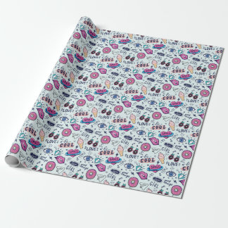 Papel De Presente Fashion Patch: Pop Art Stickers.