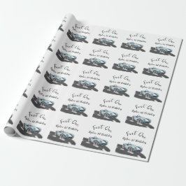 Papel De Presente Fast One Race Car First Birthday