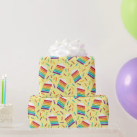 Fatia de Bolo Arco-Íris e Sprinkles Padrão