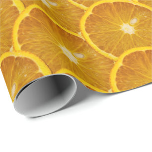 PAPEL DE PRESENTE FATIA DE LARANJA DELICIOSA