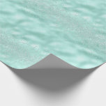 Papel De Presente Faux Glitter Pastel Sparkle Elegante Chic brilhant<br><div class="desc">Uma brilhante falso brilho num verde pastel de menta,  fundo aqua colorido torna este papel de embrulho tão bonito. Absolutamente perfeito para seu chá ou presentes de casamento.</div>