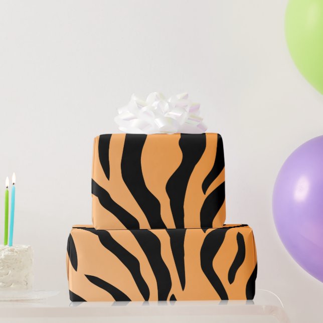 Papel De Presente Faux Tiger Impressão (Presentes para festas)