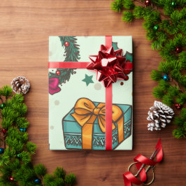 Papel De Presente Favoritos de Feriado Vintage