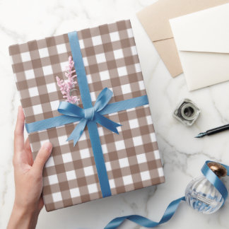 Papel De Presente Faye e Lauren Brown Gingham