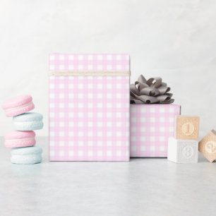 Papel De Presente Faye e Lauren Pastel Pink Gingham