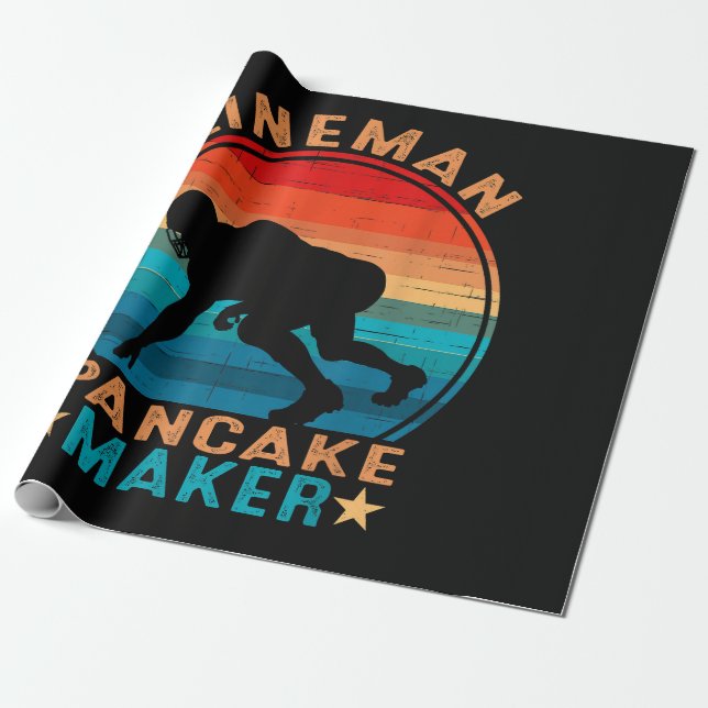 Papel De Presente Fazedor de Panqueca Lineman - Futebol Americano (Desenrolado)