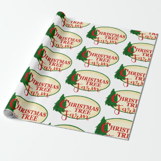 Papel De Presente Fazenda de Árvore de Natal Personalizada