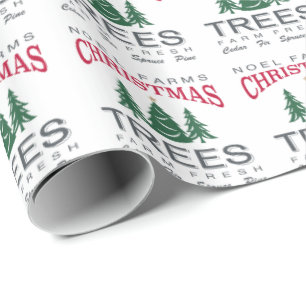 PAPEL DE PRESENTE FAZENDA DE ÁRVORE DO NATAL