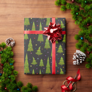 Papel De Presente Fazenda de Árvore Feliz de Natal