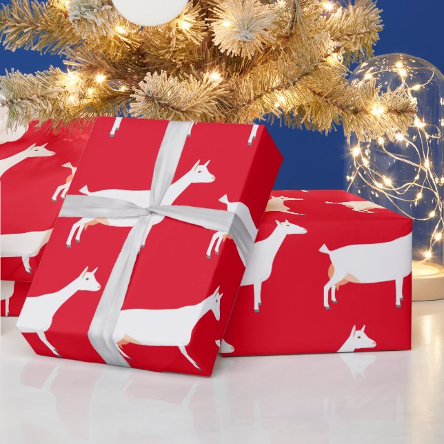 Papel De Presente Fazenda de Cabra Branca de Saanen (Feriados)