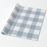 Papel De Presente Fazenda Rustico Azul Cinza Xadrez Quadrado<br><div class="desc">papel de embrulho personalizado</div>