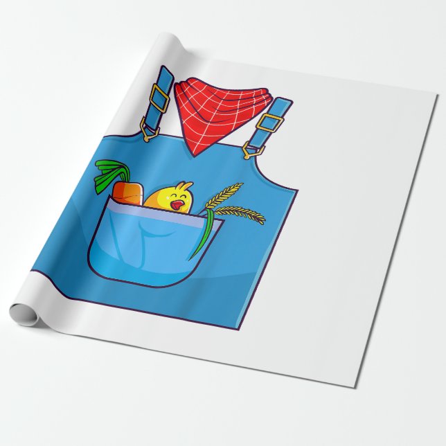 Papel De Presente Fazenda simples de cultivo (Desenrolado)