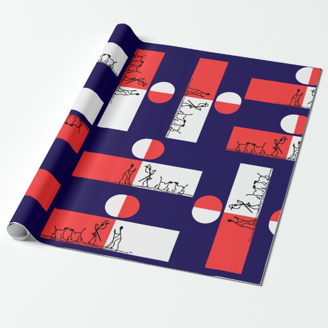 Papel De Presente Fazendeiros modernos ao sol - colocados em azul es (Desenrolado)