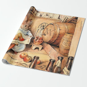Papel De Presente "Fazer Apple Cider" por Beatrix Potter