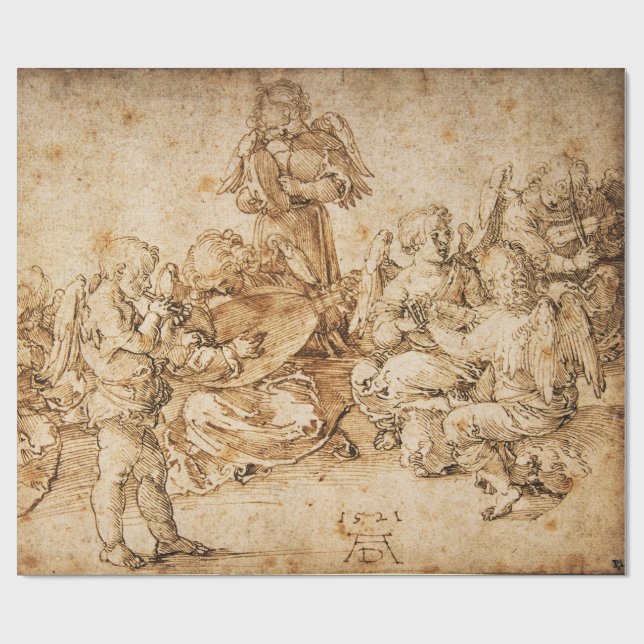 Papel De Presente Fazer musical de Albrecht Durer (Aberto)