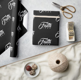 Papel De Presente Fé Sobre o Medo Preto