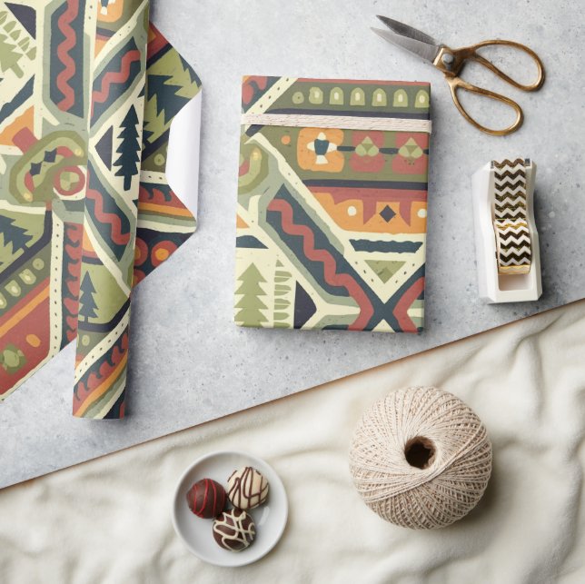 Papel De Presente Feira de Natal 4 (Artesanato)
