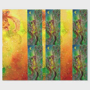 PAPEL DE PRESENTE FEIRA DE NATAL VERDE,ESPUMANOS DOURADOS,SUÍNOS FLO