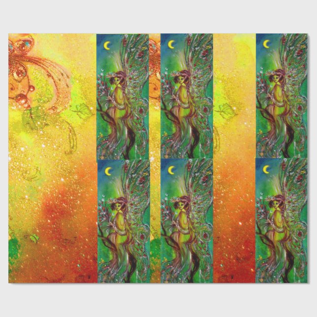 PAPEL DE PRESENTE FEIRA DE NATAL VERDE,ESPUMANOS DOURADOS,SUÍNOS FLO (Aberto)