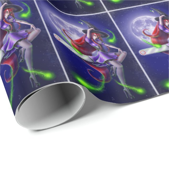 Papel De Presente Feiticeira de abóbora de aboborinhas (Ponta do rolo)