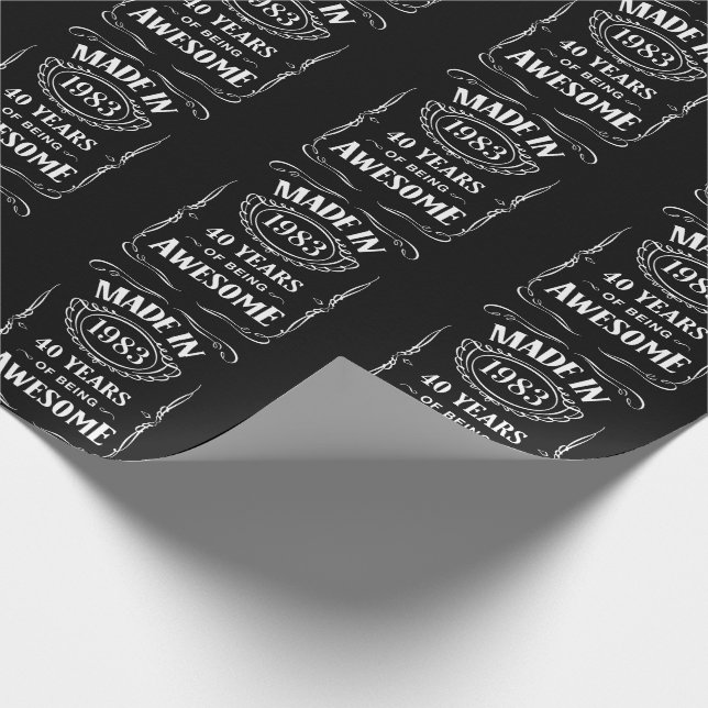 Papel De Presente Feito em 1983, 40 anos de ser incrível no dia 2023 (Ponta)