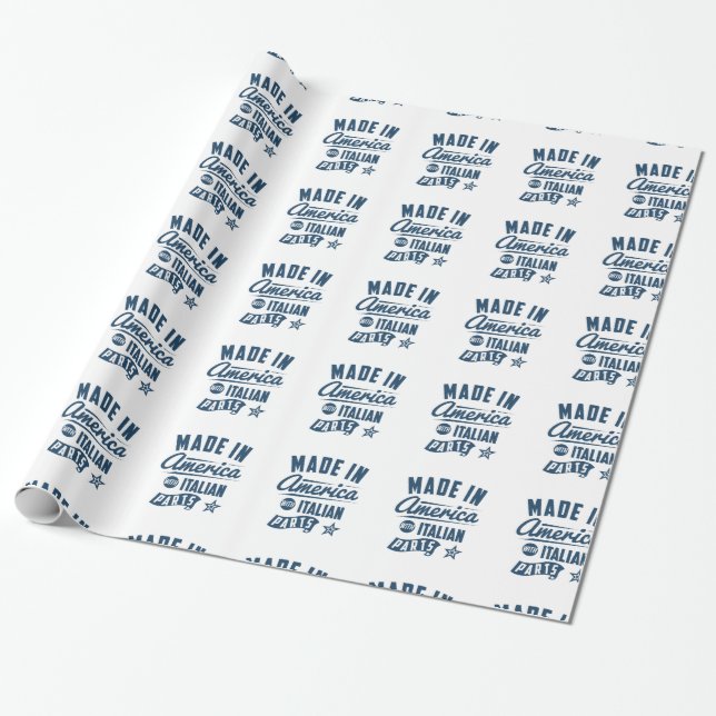 Papel De Presente Feito em América com peças italianas (Desenrolado)