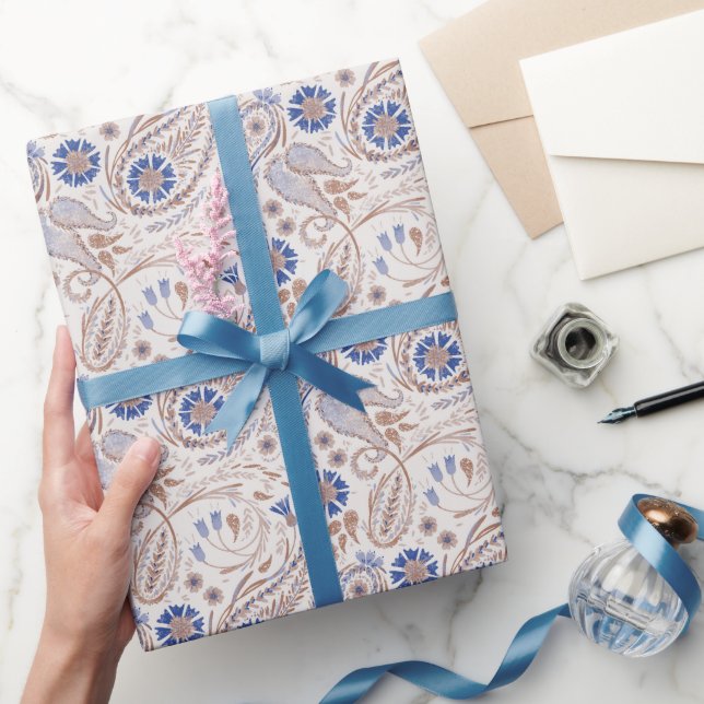 Papel De Presente Feld Blume Paisley Muster (Presentear)