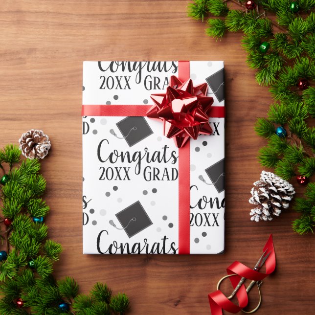 Papel De Presente Felicita o Formando 2024 Wrapping Paper (Presente de Natal)