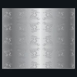 Papel De Presente "Feliz 25 de casamento" Silvery Font<br><div class="desc">Uma imagem espelhada divertida de "25 Feliz Aniversário de Casamento" em uma cinza de gradiente e fundo de prata. Eu desenhei este invólucro para combinar com a minha coleção de 25 de Aniversário de Casamento de Prata que encontrará no meu compro Zazzle!</div>