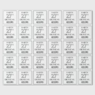 Papel De Presente FELIZ 27.O ANIVERSÁRIO; Estilo de Deco de Arte; No