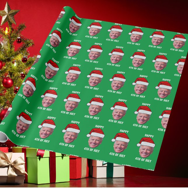 Papel De Presente Feliz 4 de julho Joe Biden Natal (Criador carregado)