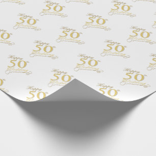 Papel De Presente "Feliz 50º Casamento!"