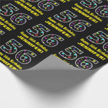 Feliz 56º aniversário, Diversão de Estrelas Colori