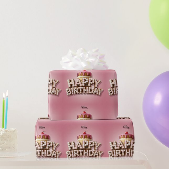 Papel De Presente Feliz aniversário (Presentes para festas)