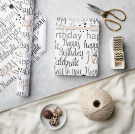 Papel De Presente Feliz Aniversário