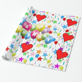 Papel De Presente Feliz aniversário!