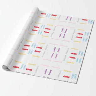 Papel De Presente Feliz aniversário