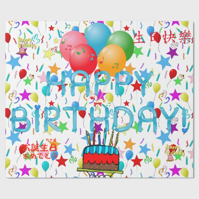 Papel De Presente  Feliz aniversário! (Aberto)