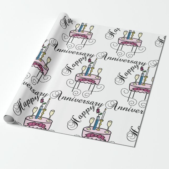 Papel De Presente Feliz aniversário (Desenrolado)