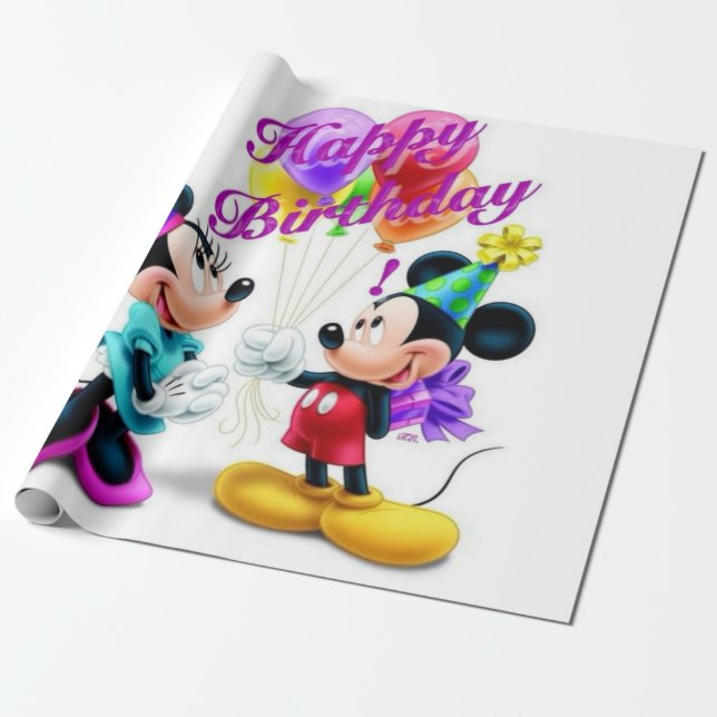 Papel De Presente Feliz aniversário (Desenrolado)