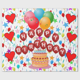 Papel De Presente Feliz aniversário!