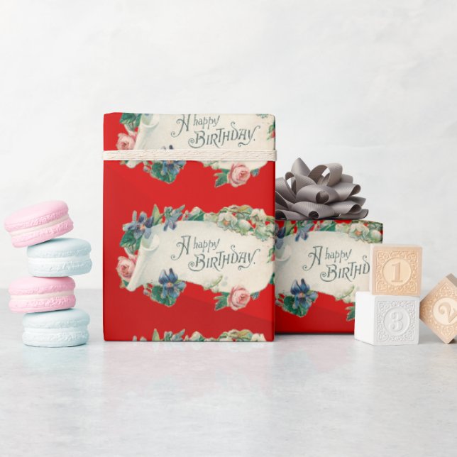 Papel De Presente Feliz aniversário (Chá de bebê)