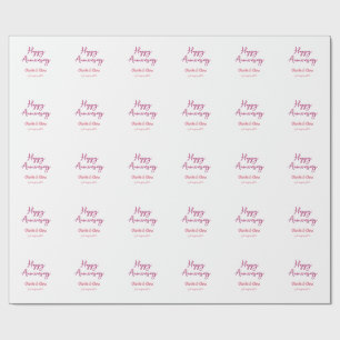 Papel De Presente Feliz aniversário adicionar nome rosa negrito nome