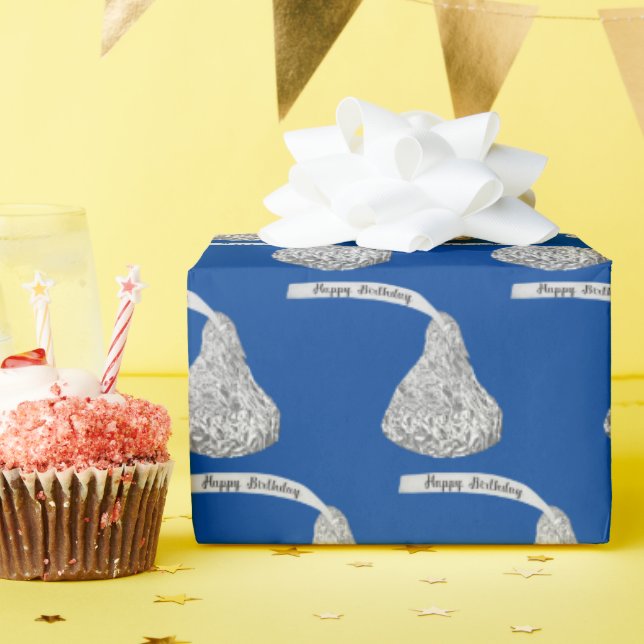 Papel De Presente Feliz aniversário Chisses de Chocolate (Festa de aniversário)