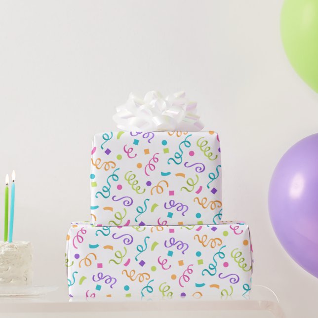 Papel De Presente Feliz aniversário Confetti (Presentes para festas)