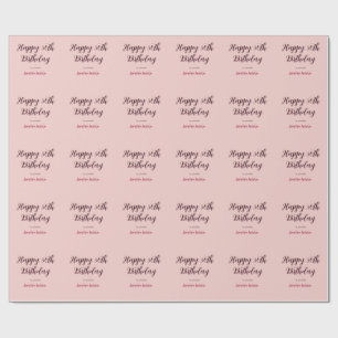 Papel De Presente Feliz aniversário de 30 anos adicionar nome data e