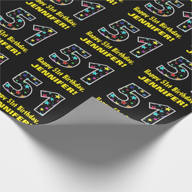 Papel De Presente Feliz aniversário de 511 ruas, Diversão de Estrela (Ponta)